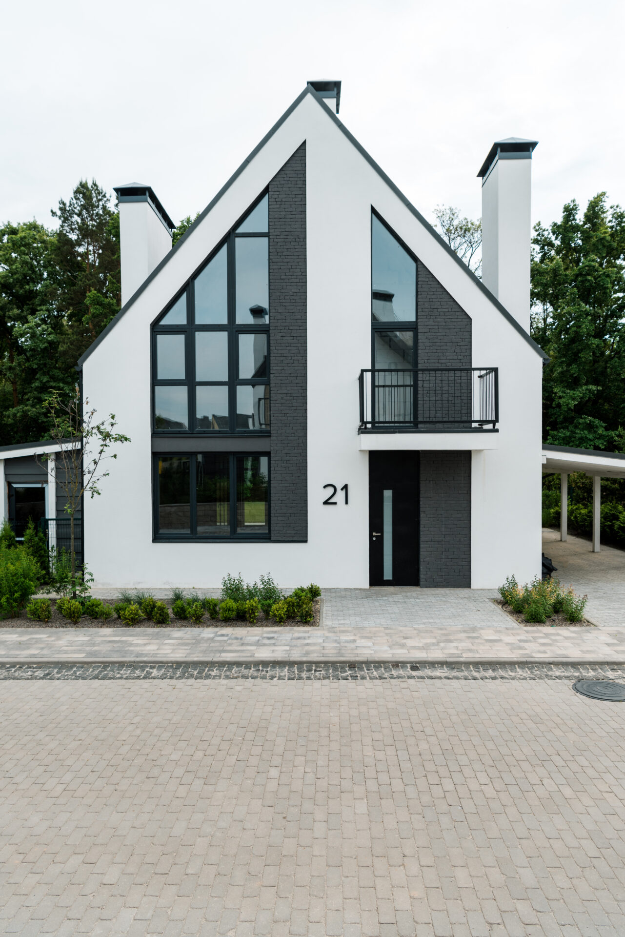 green grass near new modern and luxury home